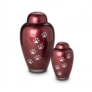 Glazen urnen set GUP 024 - Dierenurnen - urn hondenpootjes - urn dierenpootjes