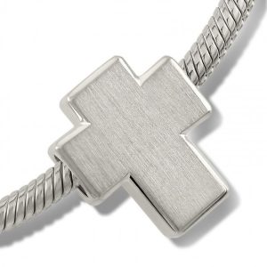 Memorial beads kruis - 006 - zilveren kruis ashanger - assieraad hangertje - Dierencrematorium Heerhugowaard