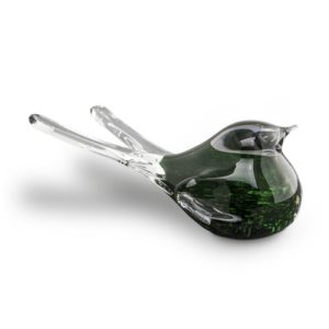 HU 301K - Vogel urn glas - Glazen urn vogel - urn voor huisdier - glas urn - vogel urnen - groen urn glas - dieren urn - dierencrematorium heerhugowaard