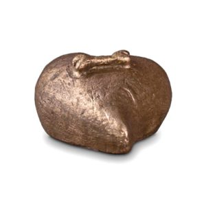 Troost urntje hart botje - TU 204 - keramiek urn - urn voor huisdier - honden urn hartje - urn hartje hond - hond hartje urn - bronze urn keramiek - dierencrematorium heerhugowaard