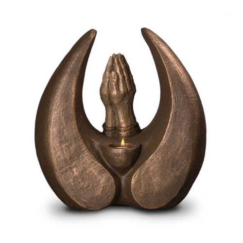 Keramische urnen handen - handen urn keramiek - urn samen - urn verbonden - urn voor mensen - keramische urn waxine - waxinelichtje urn - dierencrematorium heerhugowaard