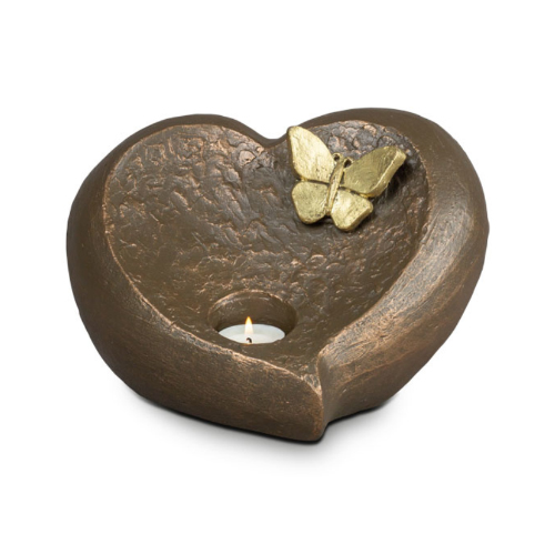 Urn hart - Geert Kunen urn - UGK 082 BT - urne vlinder - vlindertje urnen - mooie urn - waxine urnen - keramische urn - urne keramiek - dierencrematorium heerhugowaard
