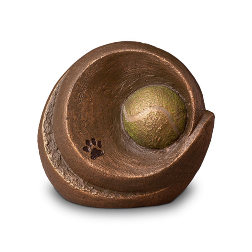 urn tennisbal UGK 220 - urn met tennisbal voor hond - honden urn - hond urn - urne tennisbal - dierenurn hond - keramische urn huisdier - urn van keramiek - DIerencrematorium Heerhugowaard