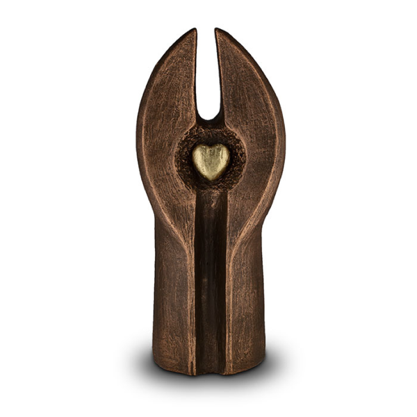 UGK 095 B - een hart twee liefdes geert kunen - Dierencrematorium Heerhugowaard - keramische urn geert kunen - urn keramiek - urn voor geliefde - urn hart