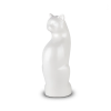 de wit metalen kat urn van Dierencrematorium Heerhugowaard