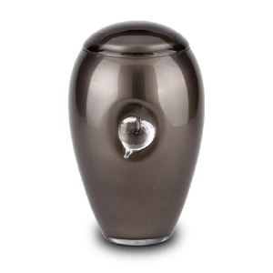 Grijs/zwarte urn groot - traditionele urn glas - 052