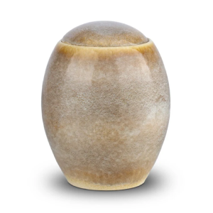 Keramische urn - sandy white - dierencrematorium heerhugowaard